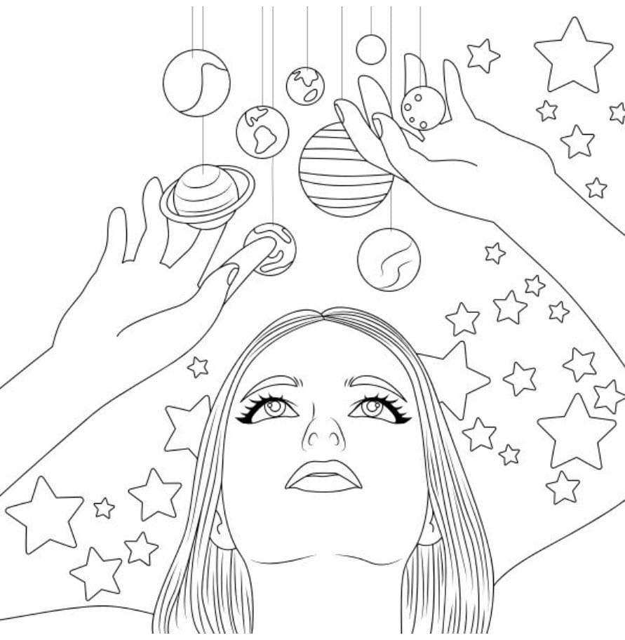 Aesthetic Coloring Page
