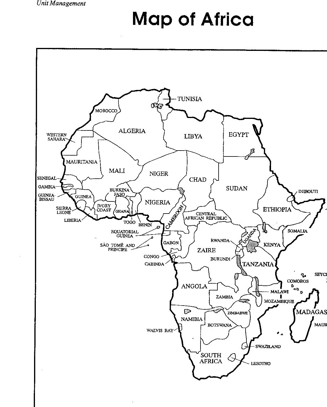Africa Map Coloring Pages At GetDrawings Free Download