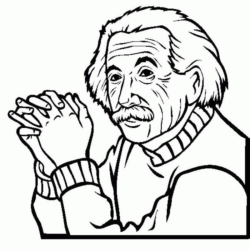 Albert Einstein Coloring Pages Coloring Home