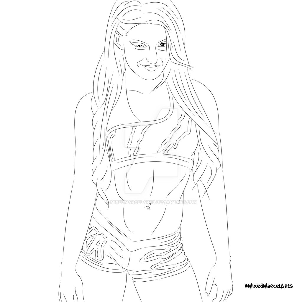 Alexa Bliss Wwe Coloring Pages Sketch Coloring Page