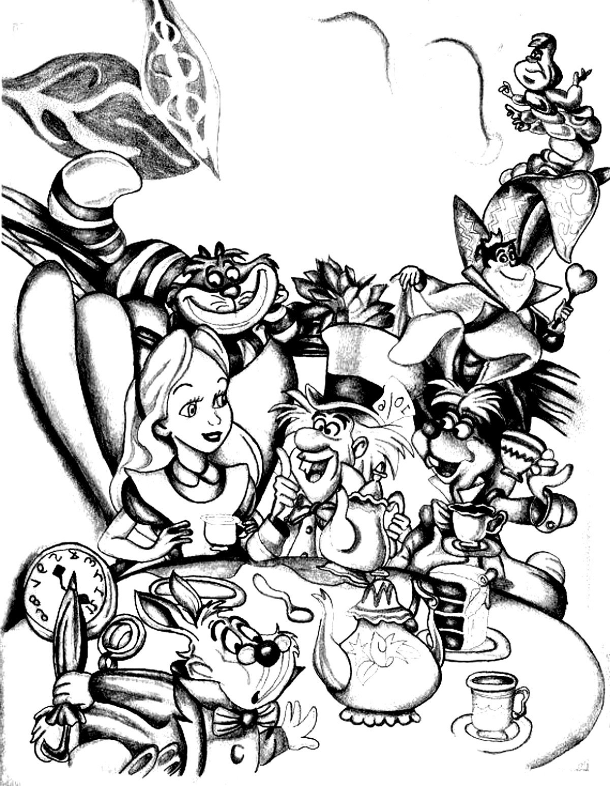 Alice Coloring Pages