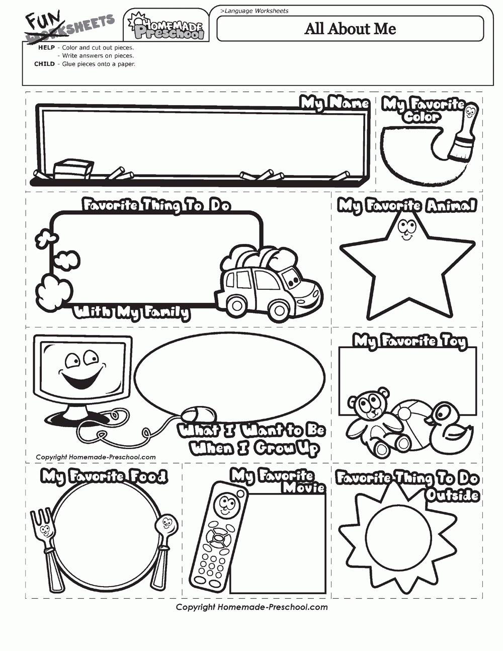 All About Me Coloring Page Elcolorrr Coloring Home