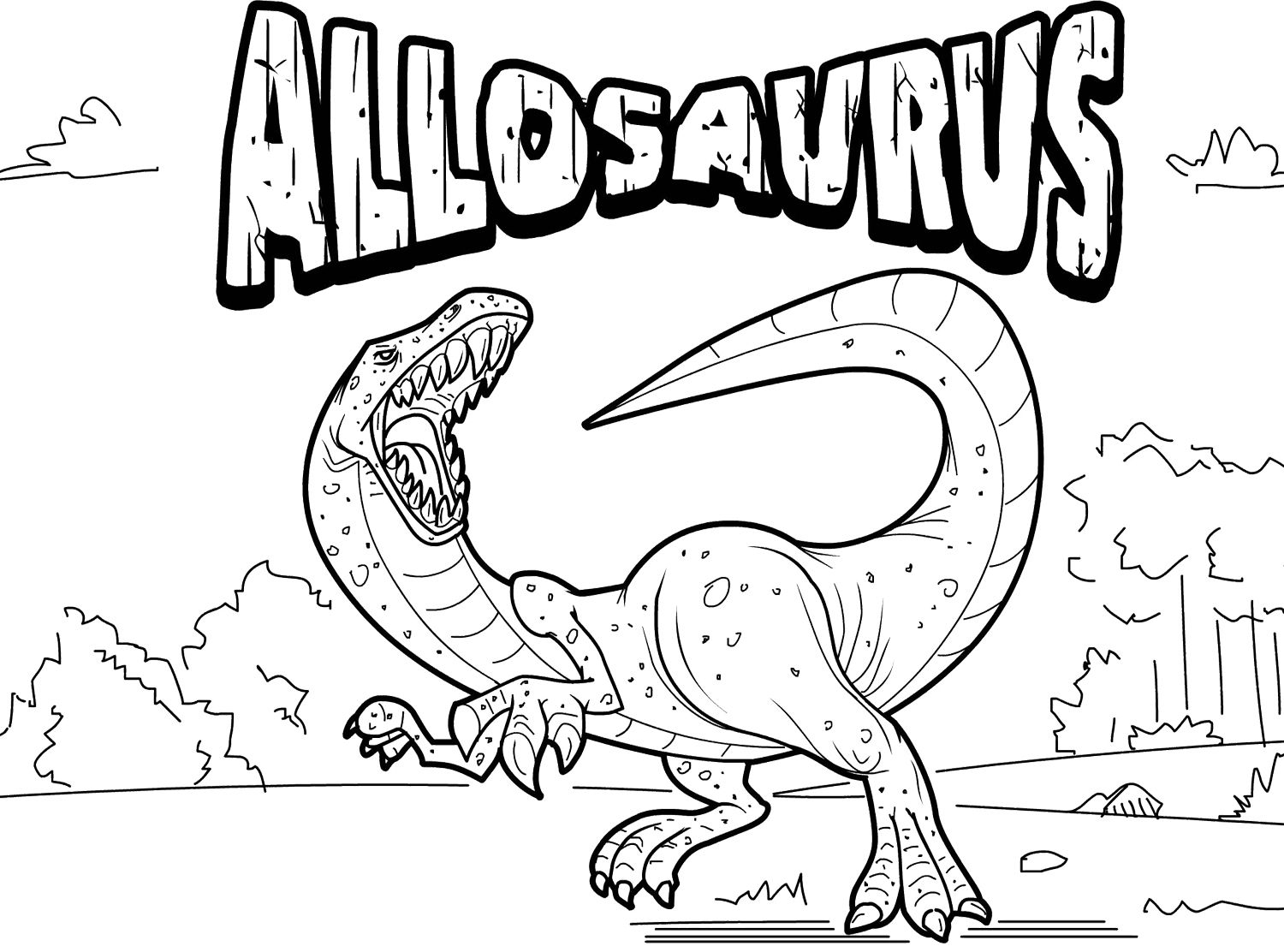 Allosaurus Coloring Page
