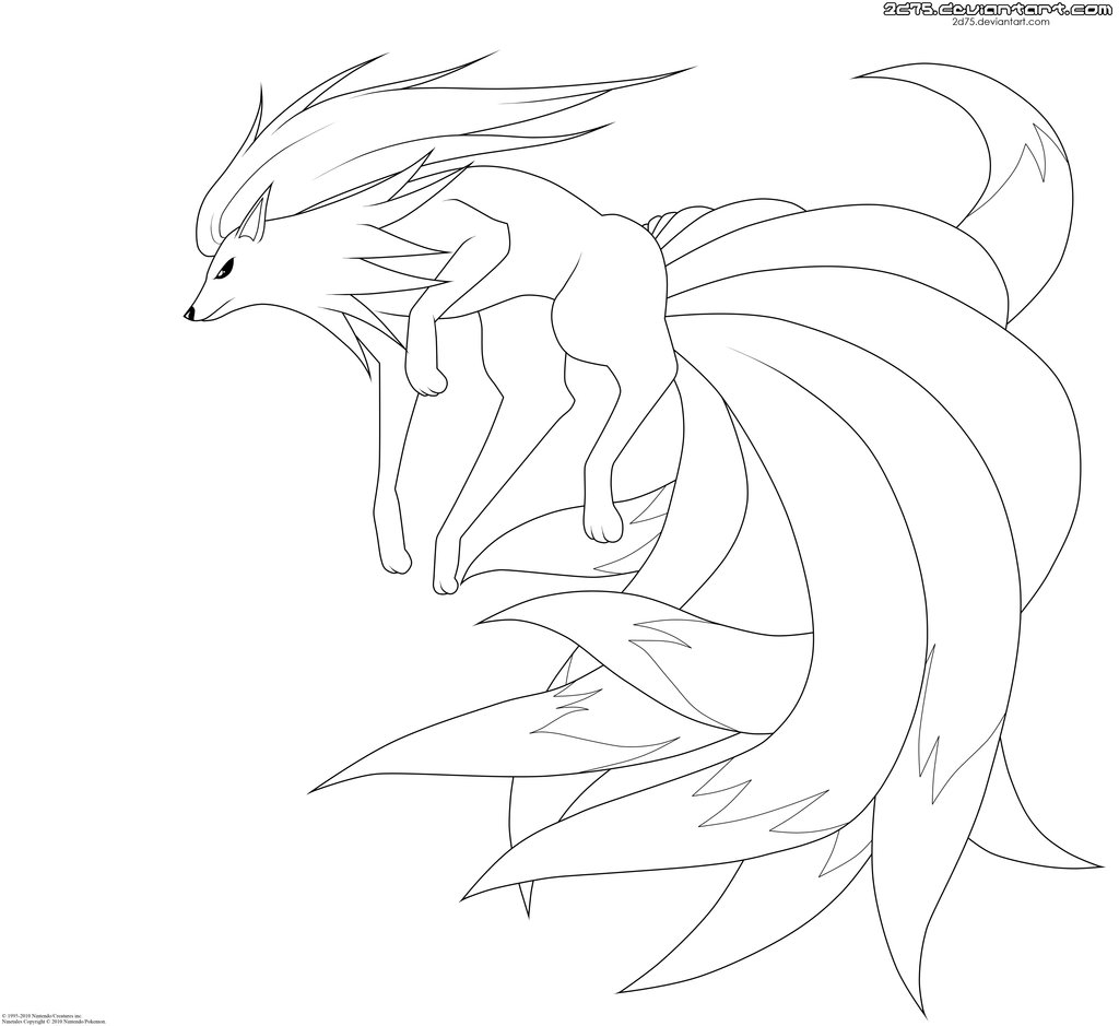Alolan Ninetales Coloring Page