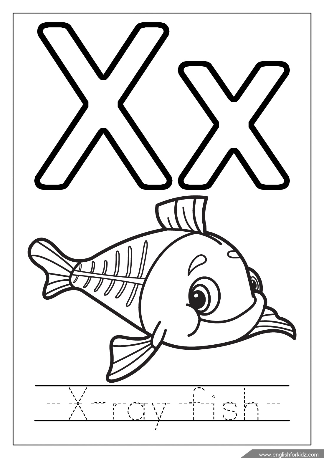 Alphabet Coloring Pages Letters U Z