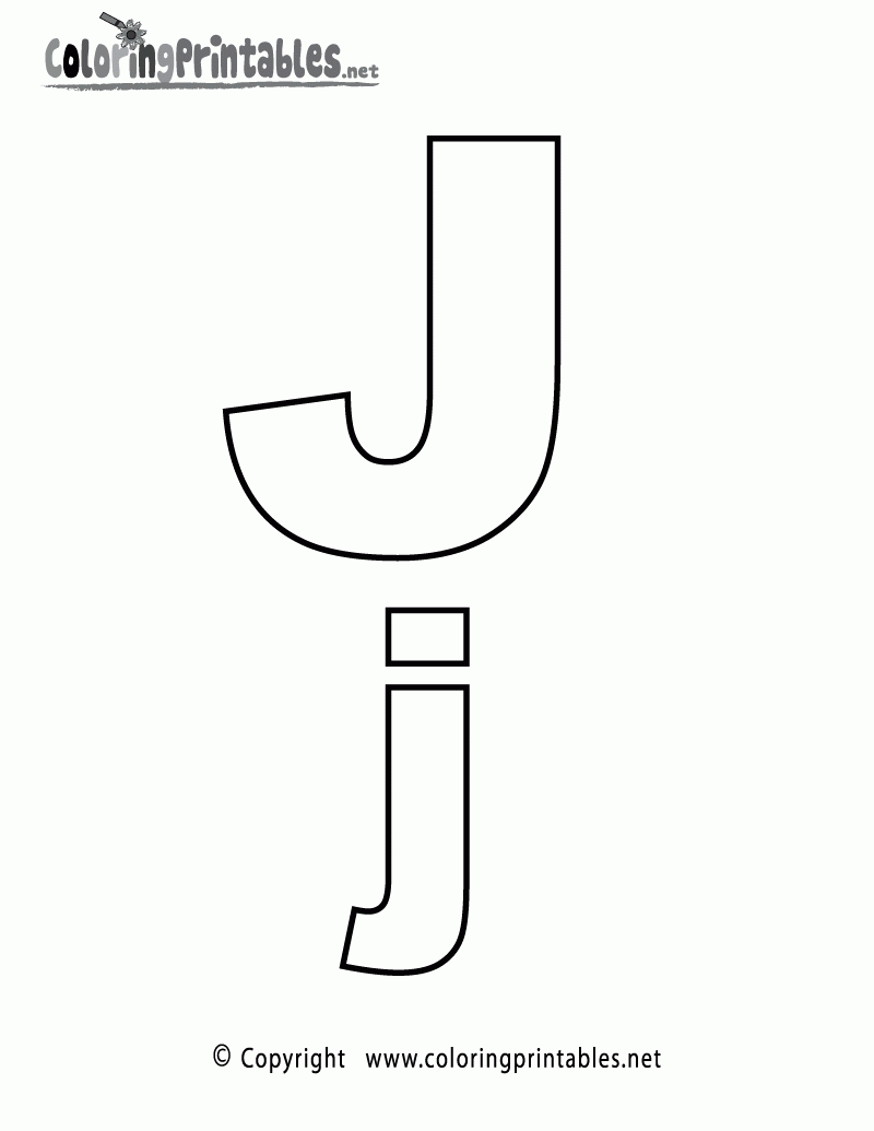 Alphabet Letter J Coloring Page A Free English Coloring Printable
