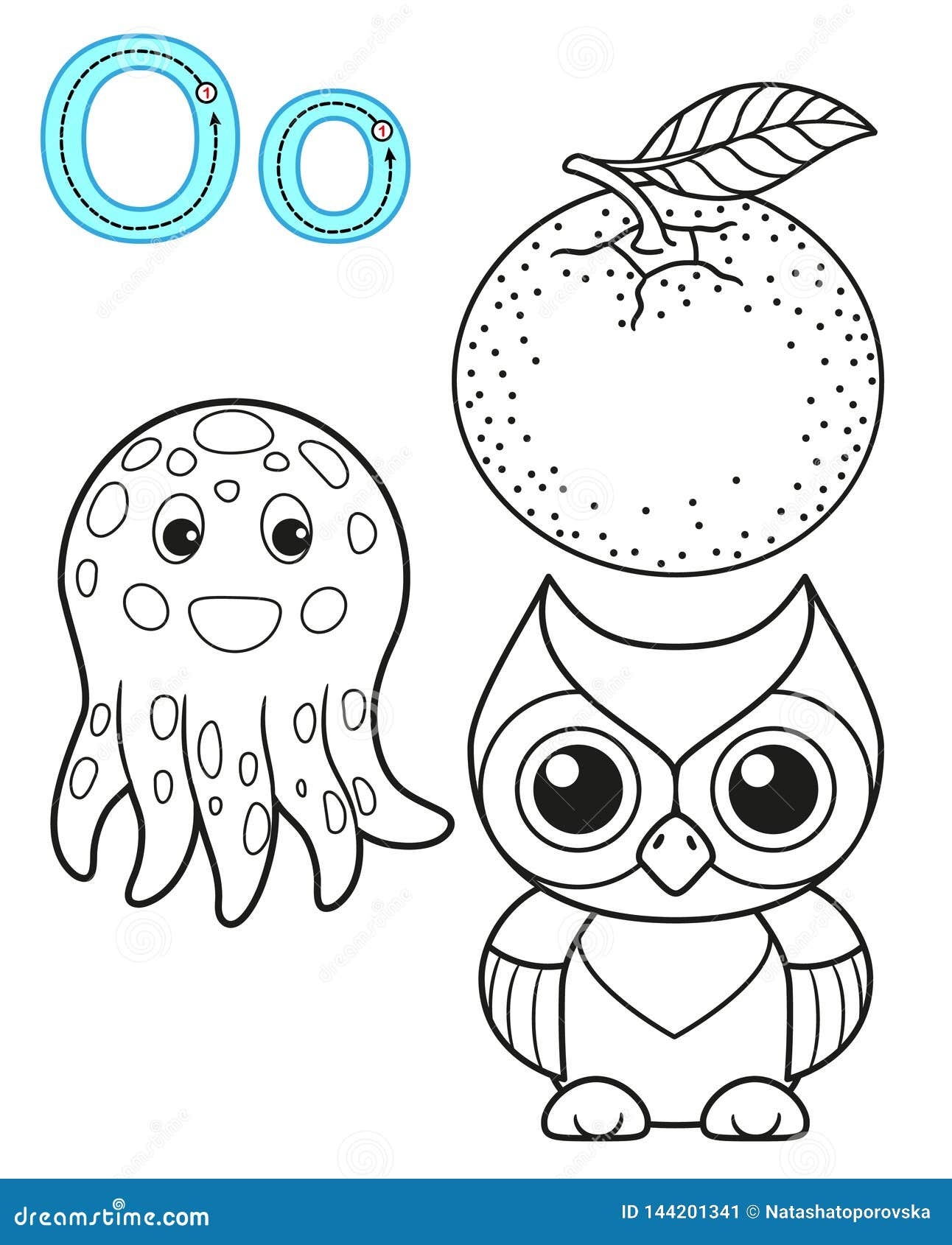 Alphabet O Coloring Pages