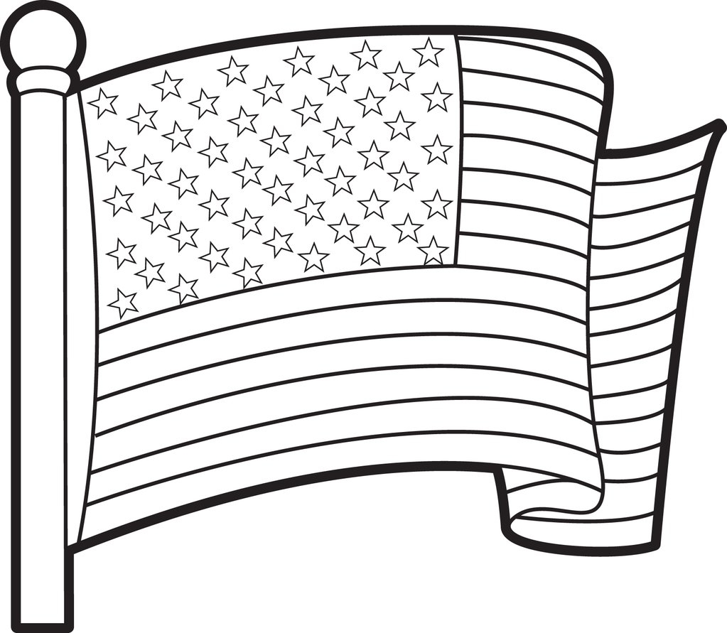 American Flag Coloring Page For Preschool At GetColorings Free Printable Colorings Pages