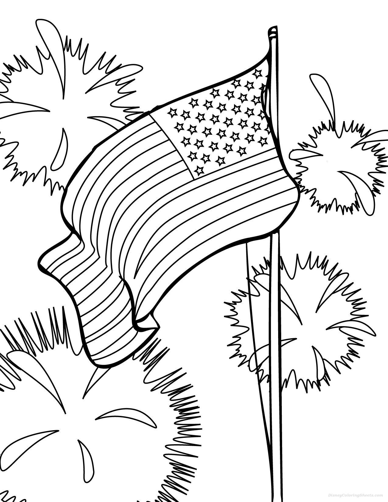 American Flag Coloring Page For Preschool At GetColorings Free Printable Colorings Pages