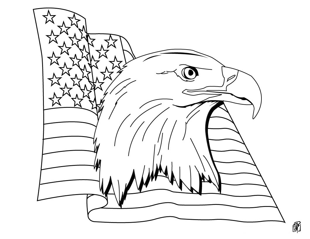 Usa Flag Coloring Page