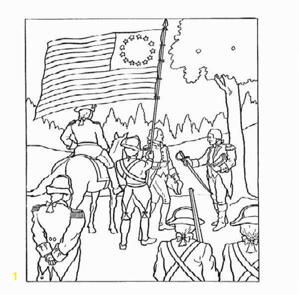 American Revolutionary War Coloring Pages Sketch Coloring Page
