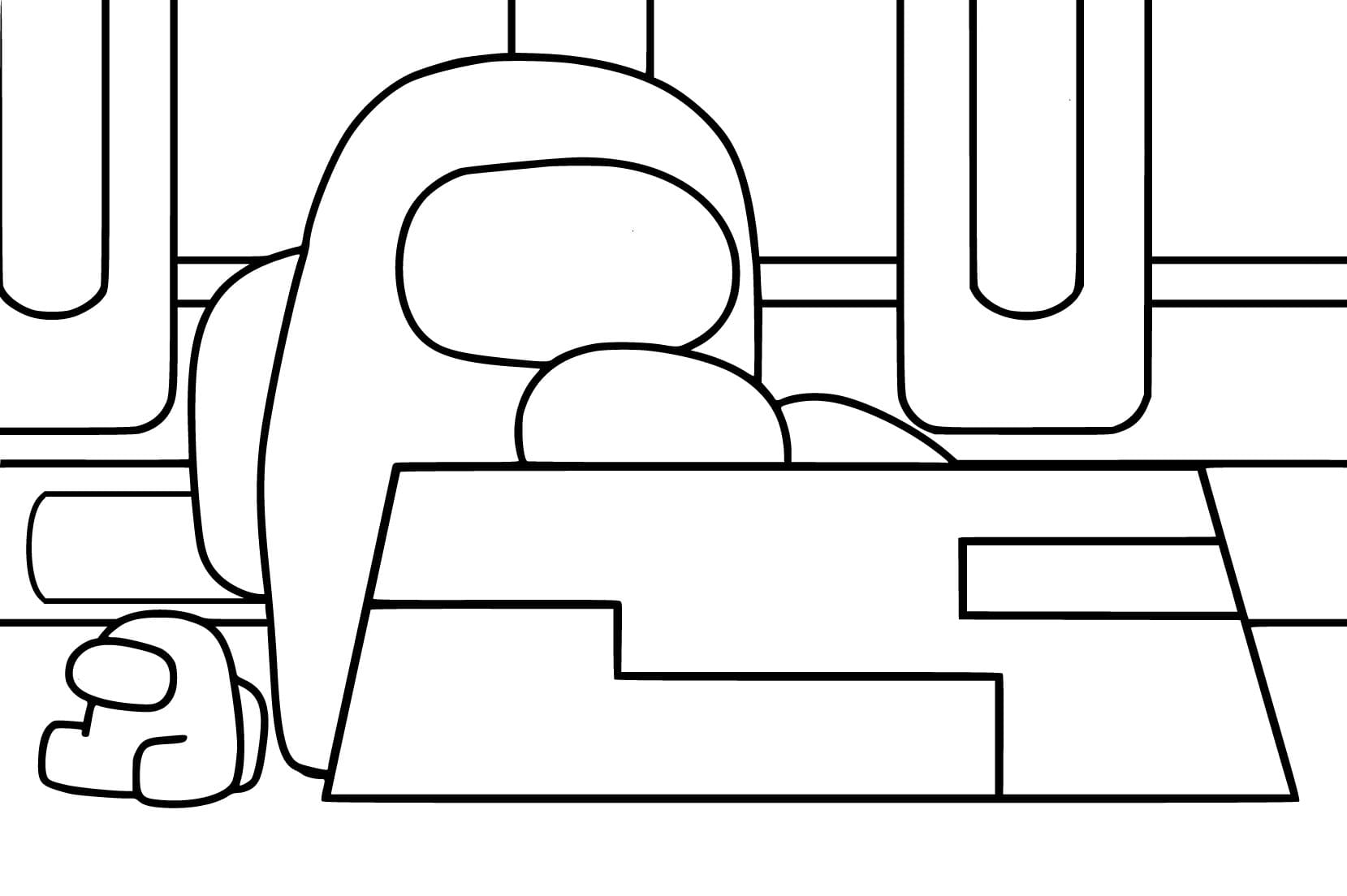 Among Us Game Coloring Pages