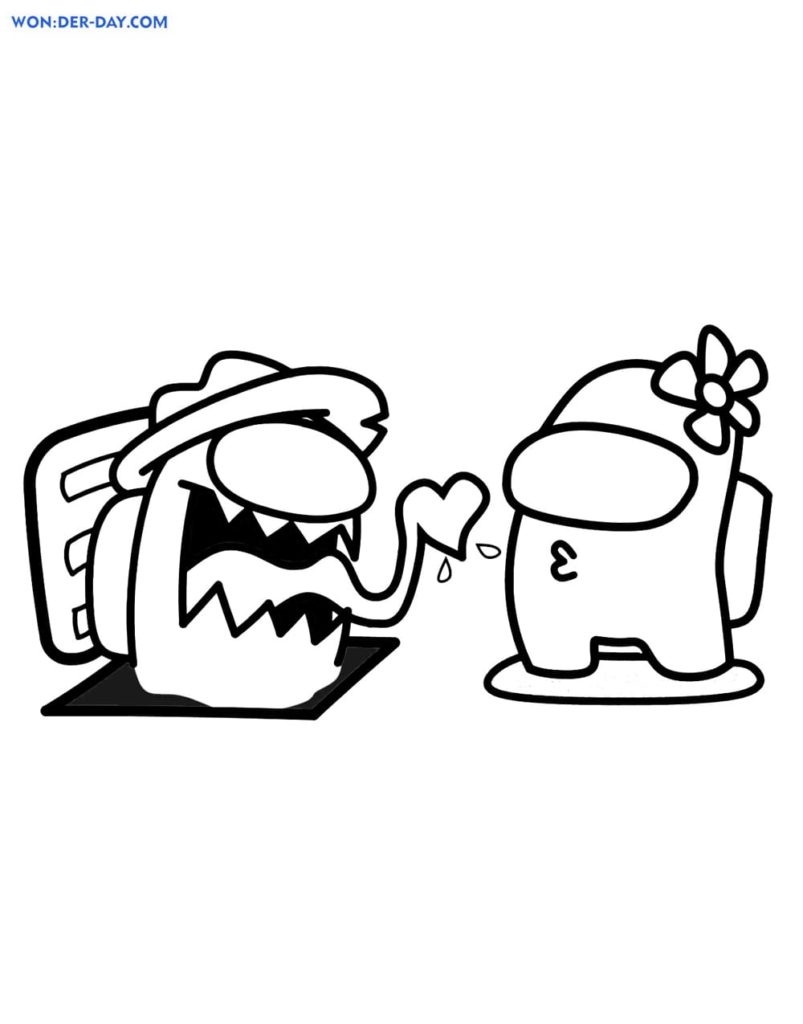 Among Us Impostor Coloring Pages Printable Coloring Pages