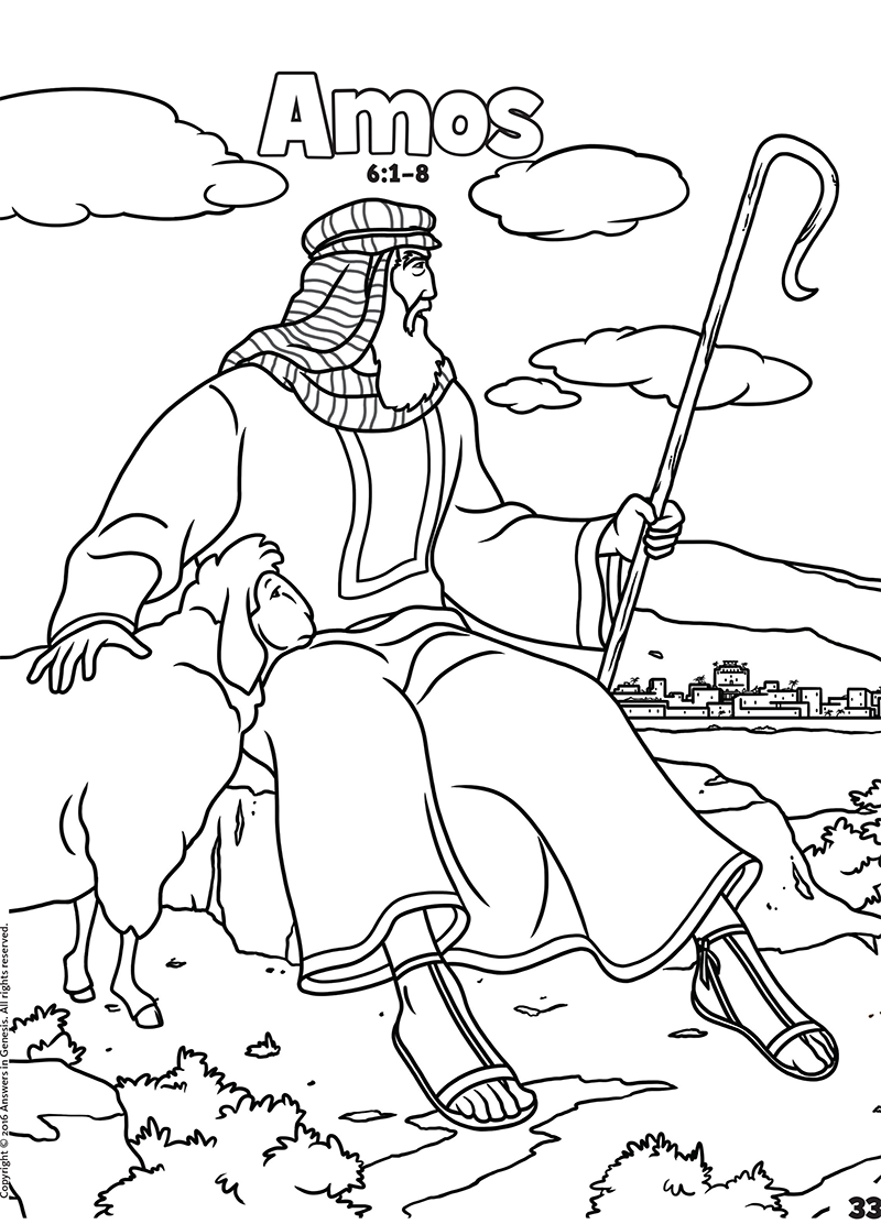 Amos Books Of The Bible Coloring Kids Coloring Activity Kids Answers
