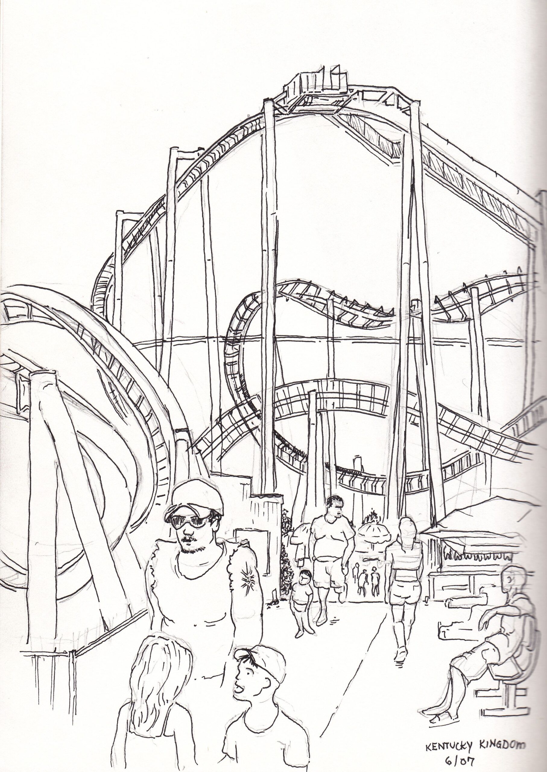 Amusement Park Sketch At PaintingValley Explore Collection Of Amusement Park Sketch