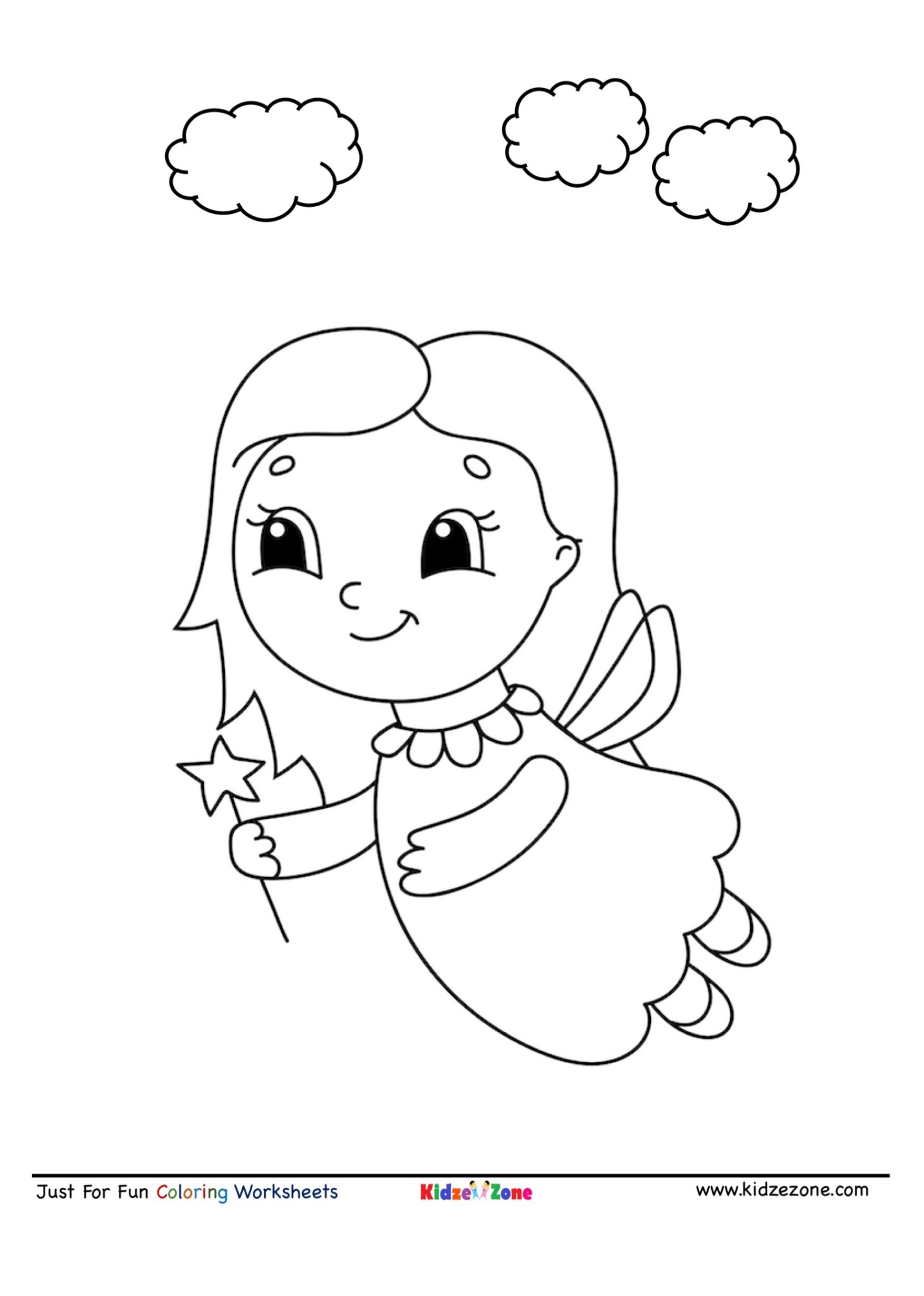 Angel Coloring Page KidzeZone