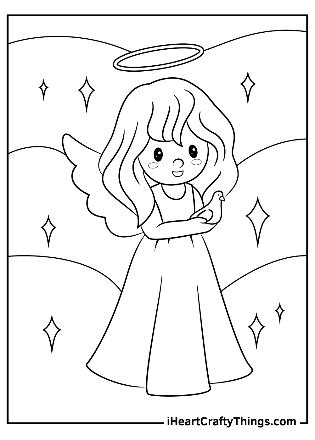 Angel Coloring Pages Cute Coloring Pages Coloring Pages For Kids Images And Photos Finder