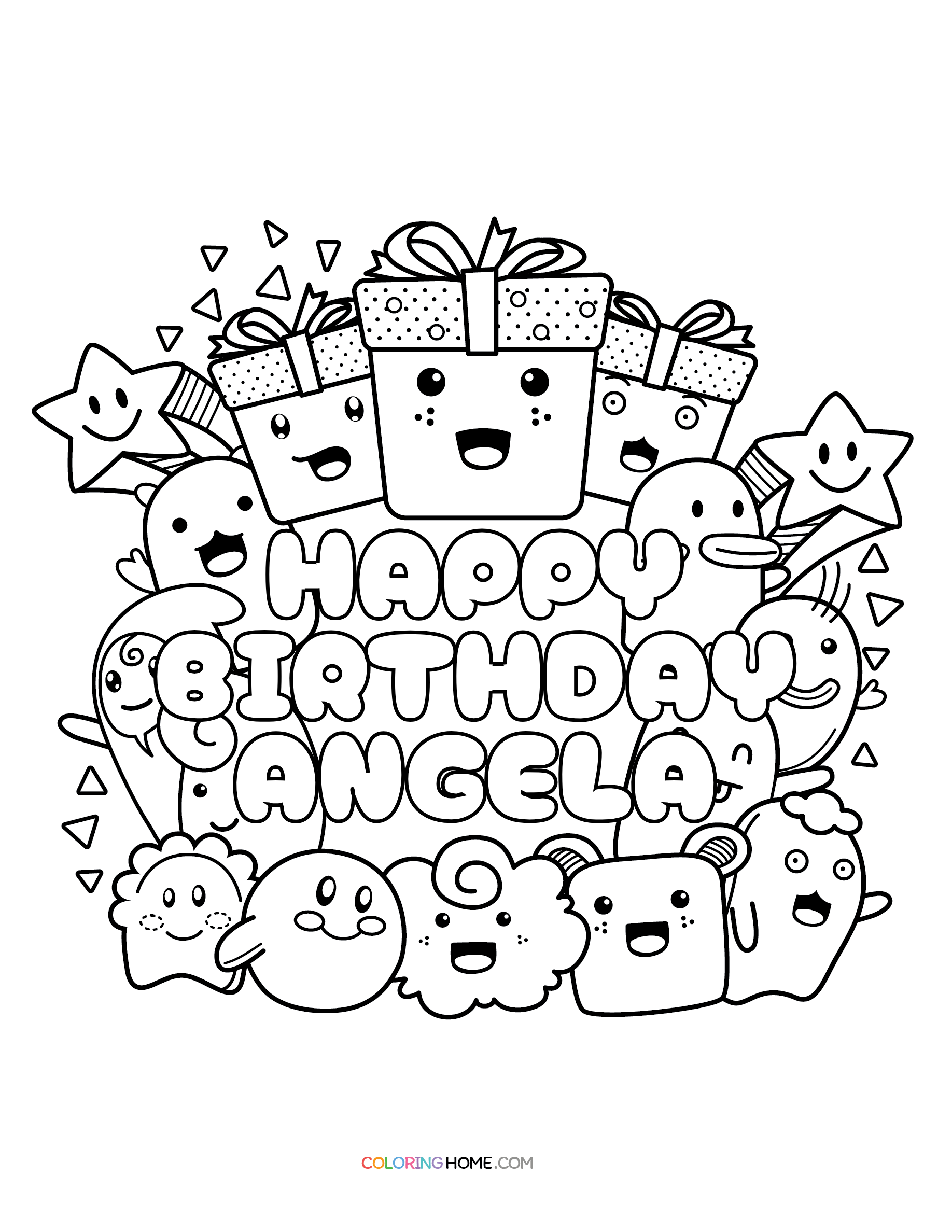 Angela Name Coloring Pages Coloring Home