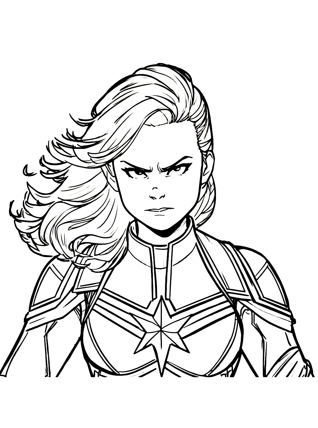 Captain Marvel Coloring Page