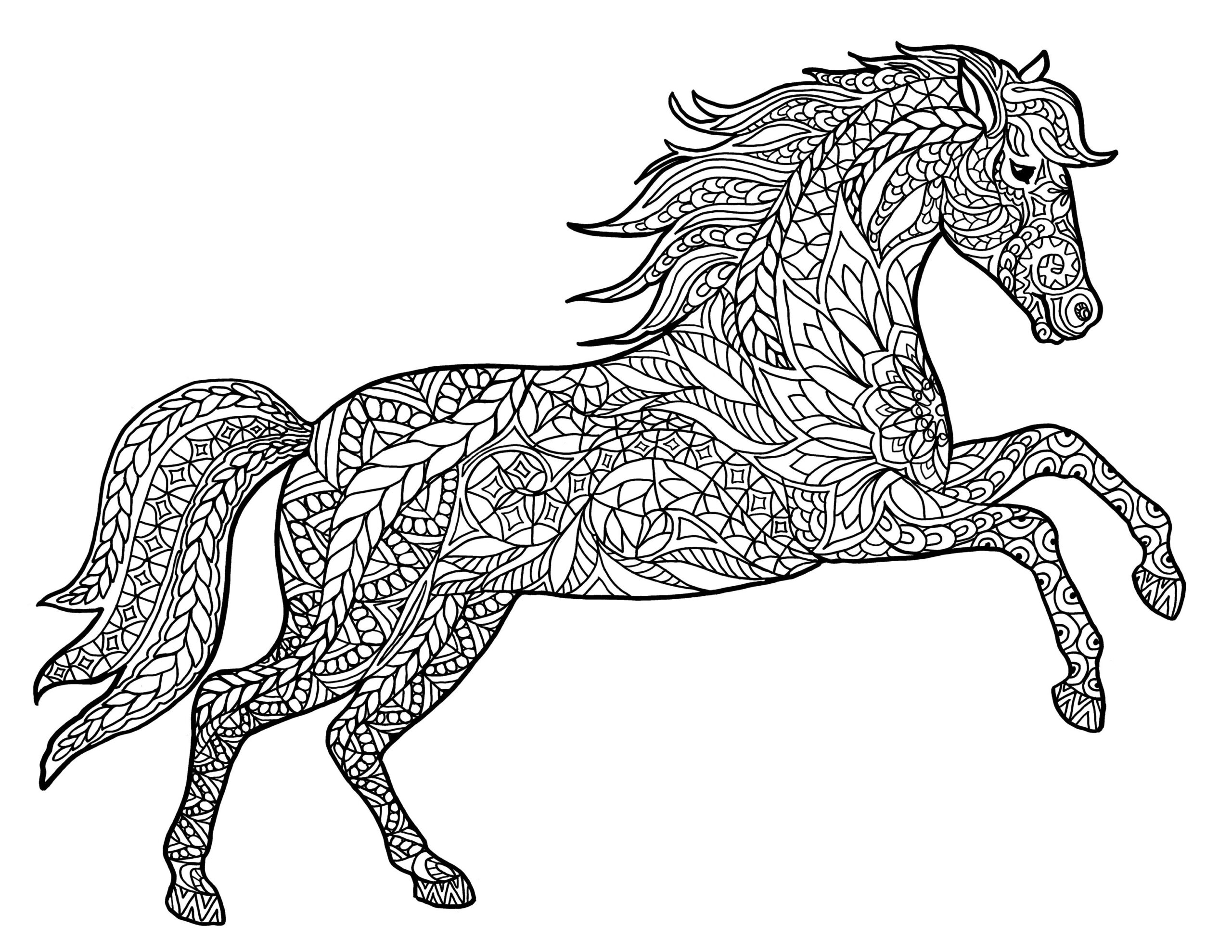 Horse Mandala Coloring Pages