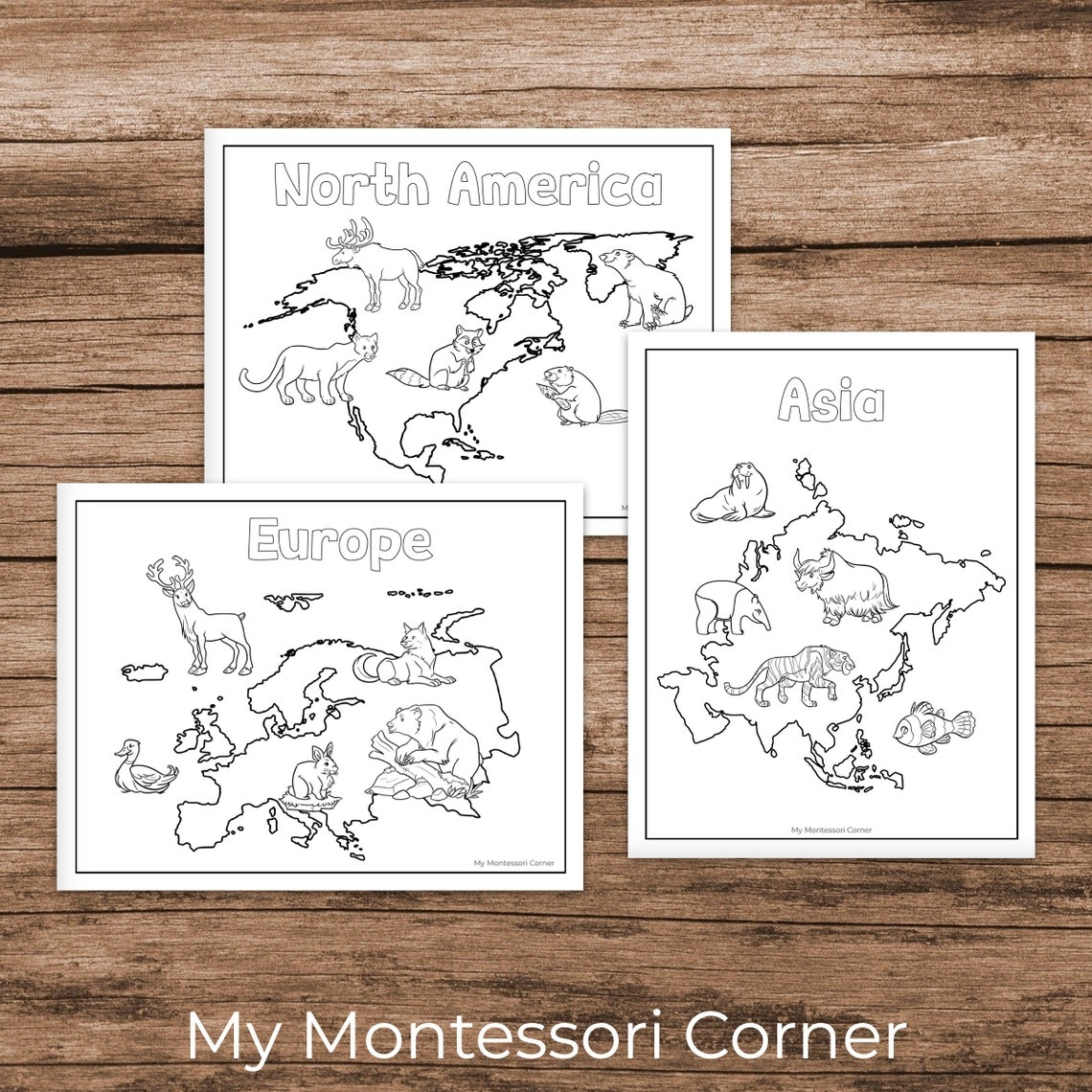 Continents Coloring Page Preschool