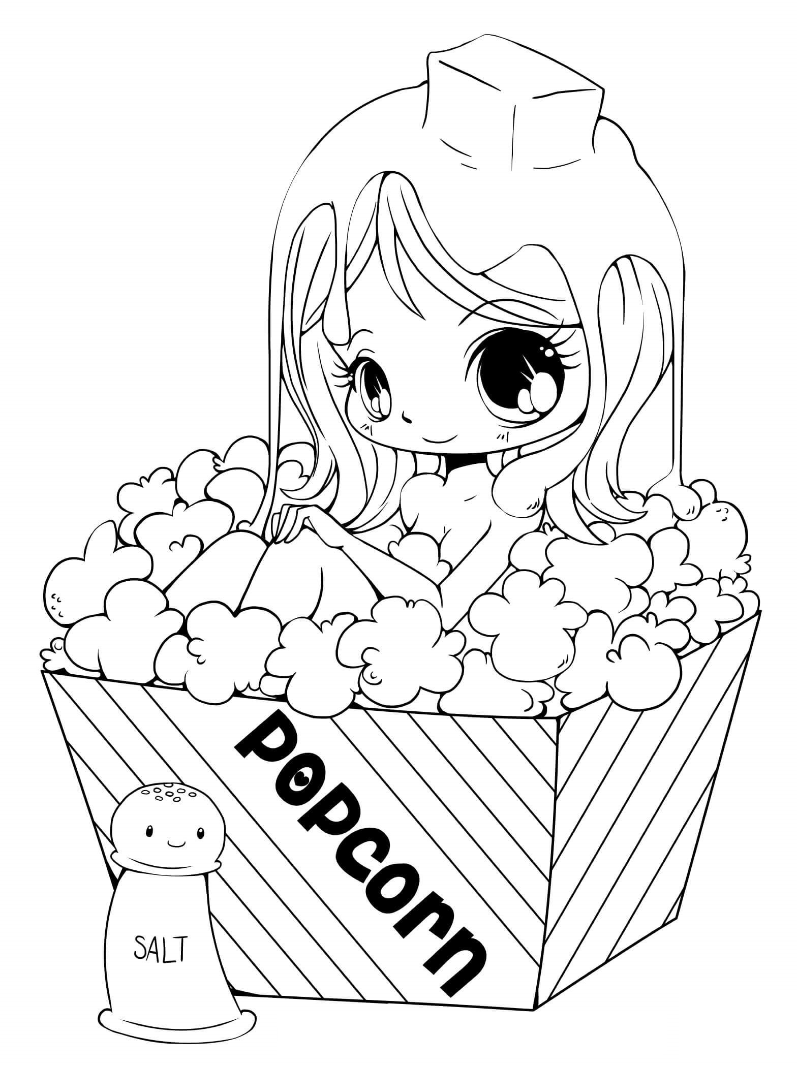 Anime Chibi Animal Coloring Pages