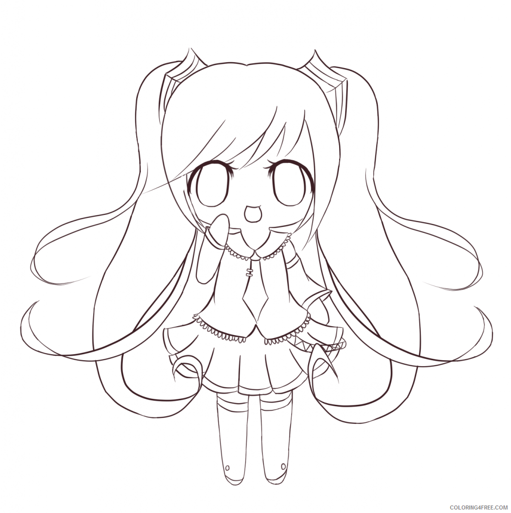 Anime Chibi Girl Coloring Pages