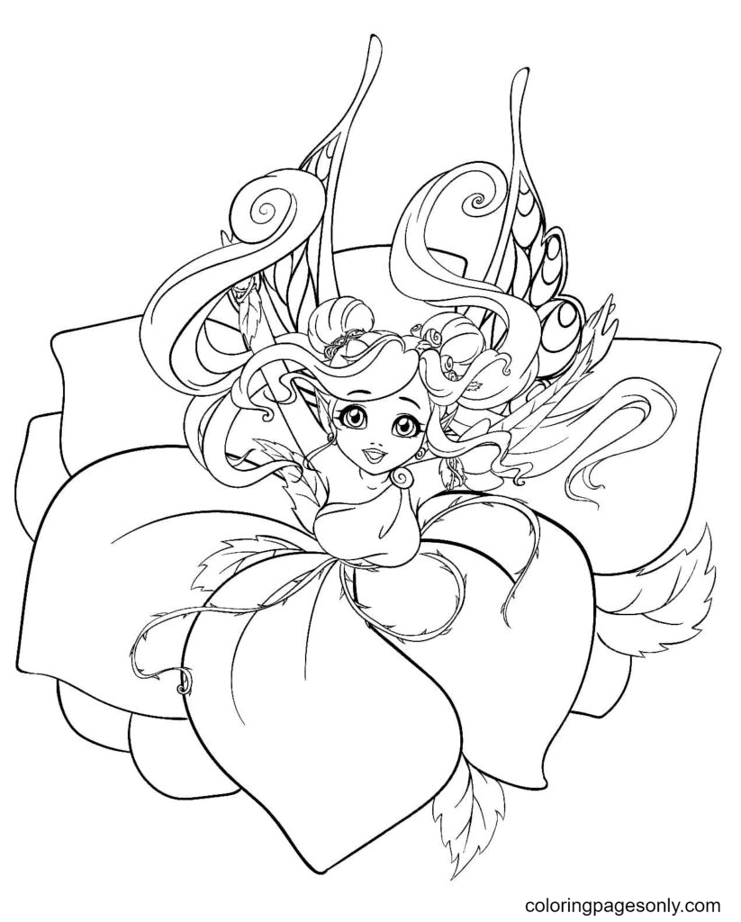 Anime Fairies Coloring Pages For Adults