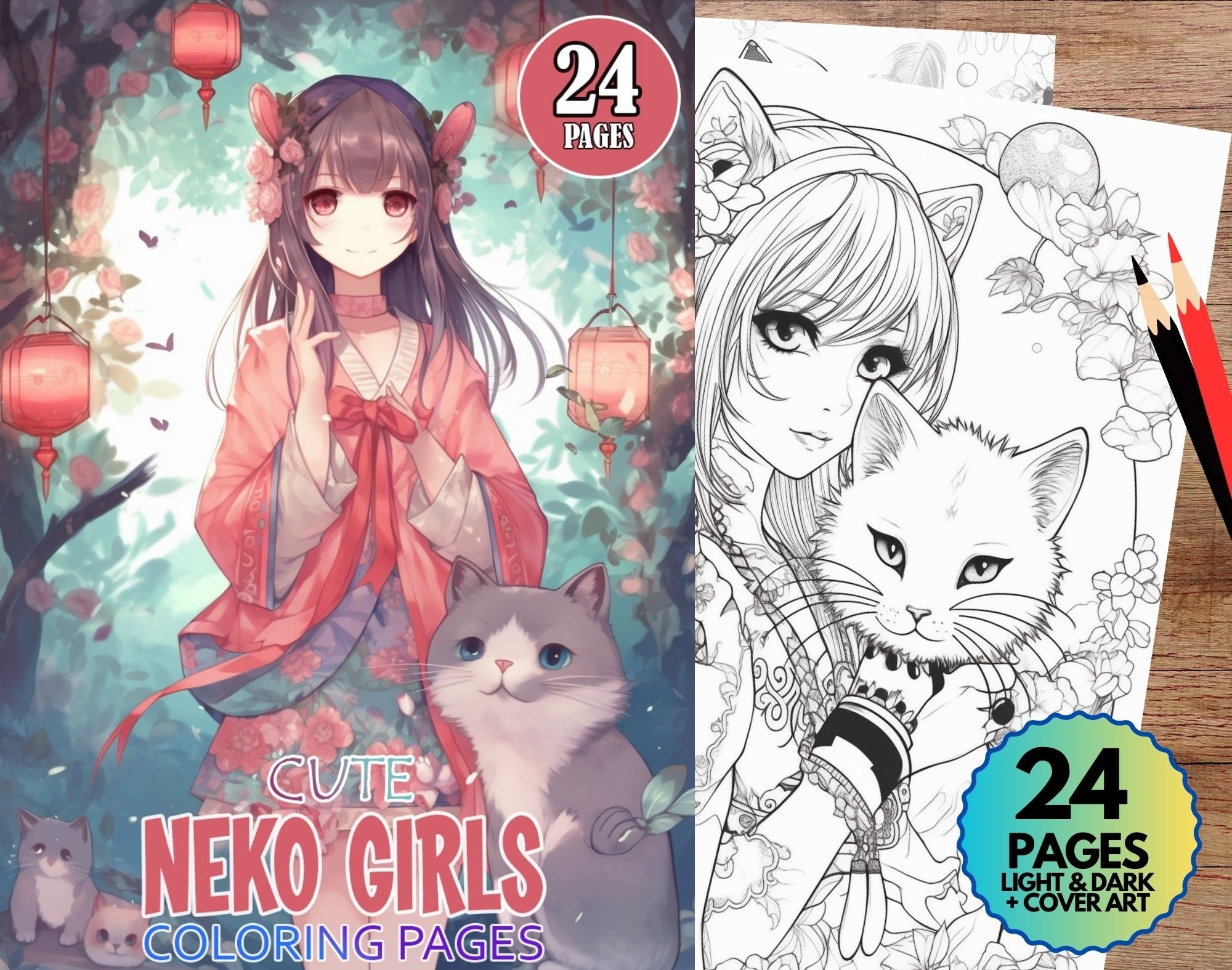 Neko Coloring Pages