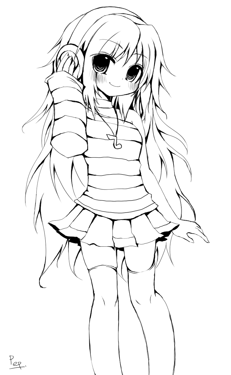 Anime Lineart Coloring Pages