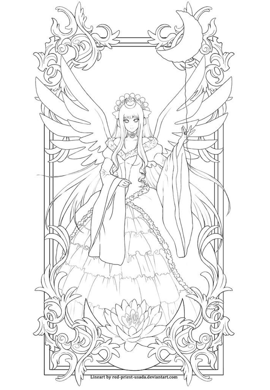 Anime Moon Walker Lineart Coloring Page Free Printable Coloring Pages For Kids