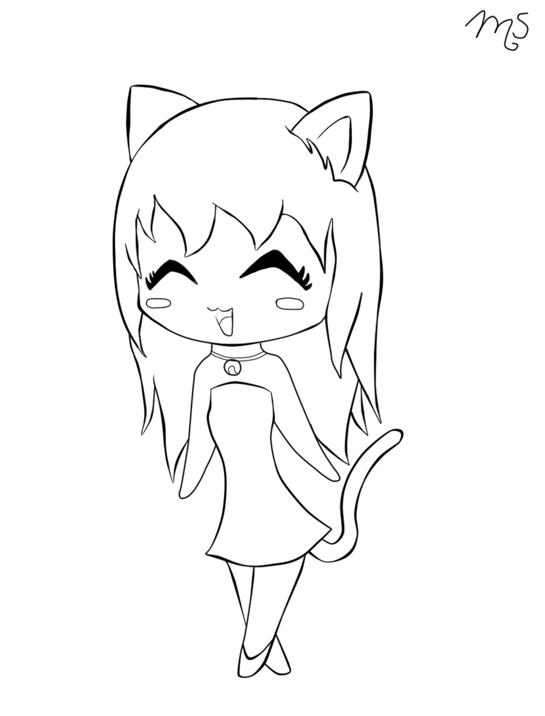 Anime Neko Coloring Pages At GetColorings Free Printable Colorings Pages To Print And Color