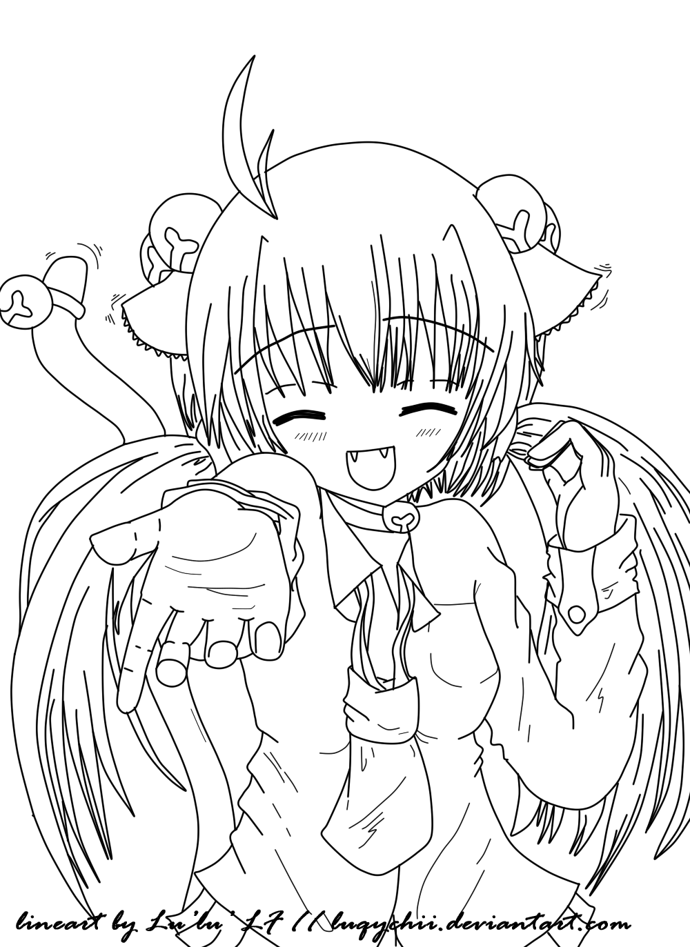 Anime Neko Girl Coloring Pages At Ganamariblog Blog