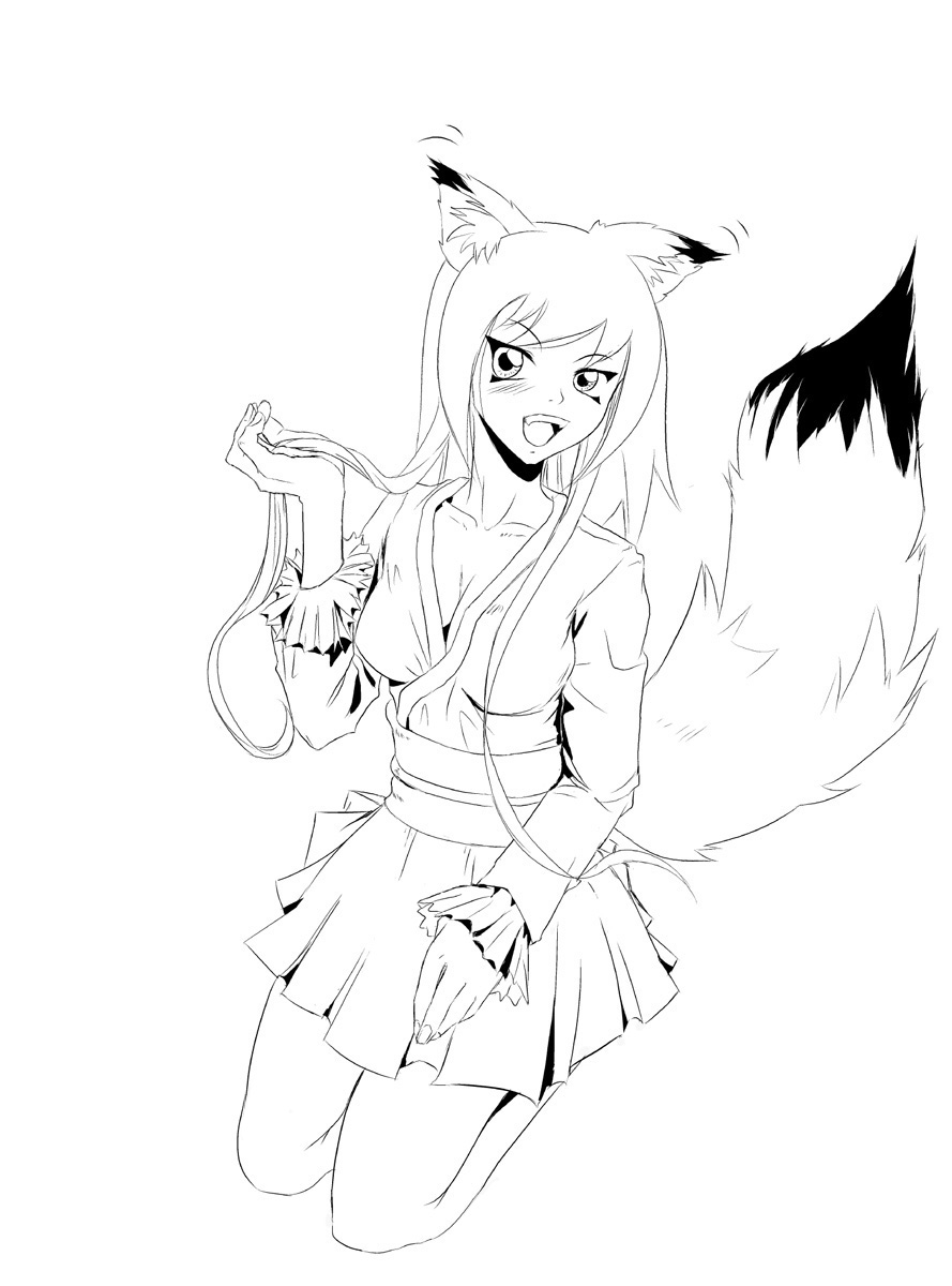 Anime Wolf Girl Coloring Pages At GetColorings Free Printable Colorings Pages To Print And
