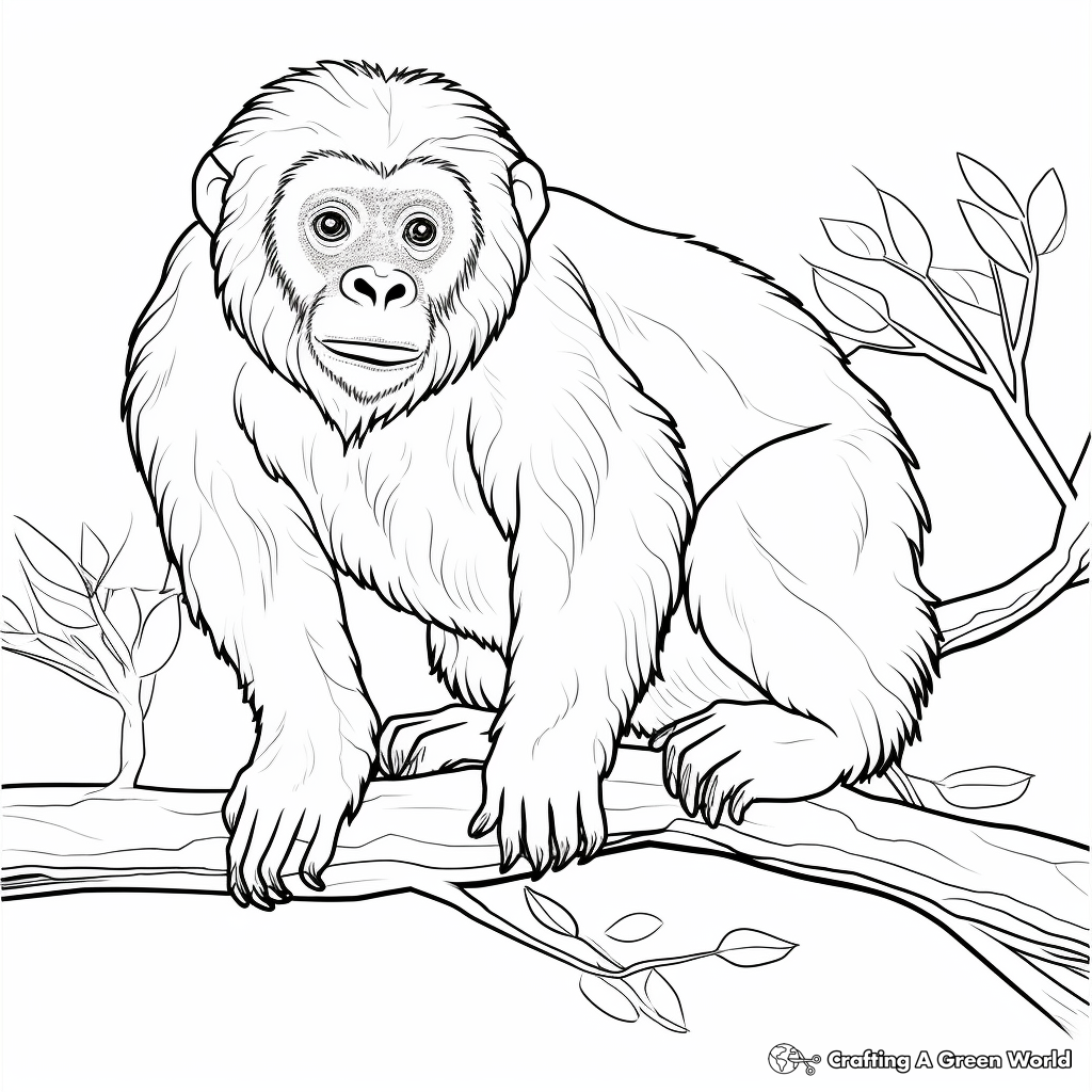 Ape Coloring Pages Free Printable