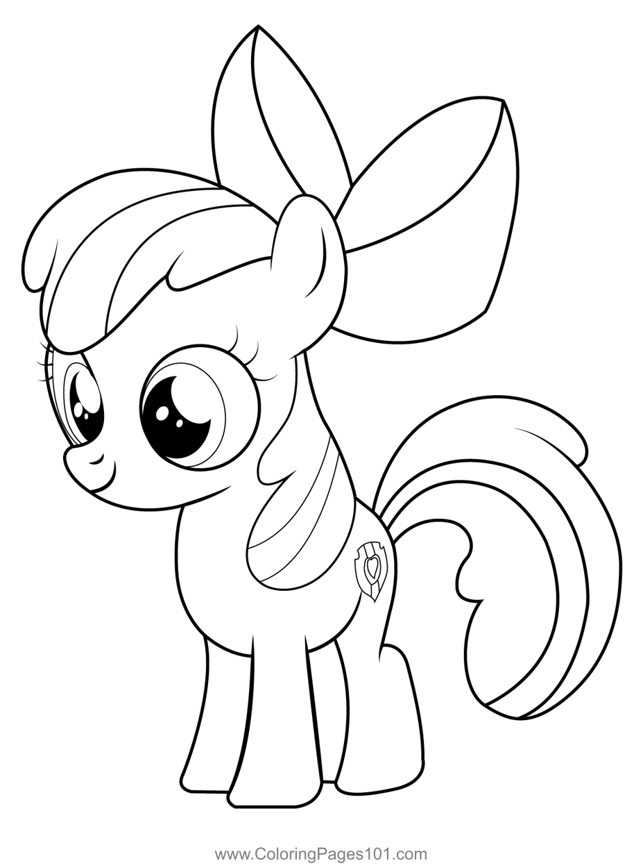 Apple Bloom My Little Pony Equestria Girls Coloring Page For Kids Free My Little Pony