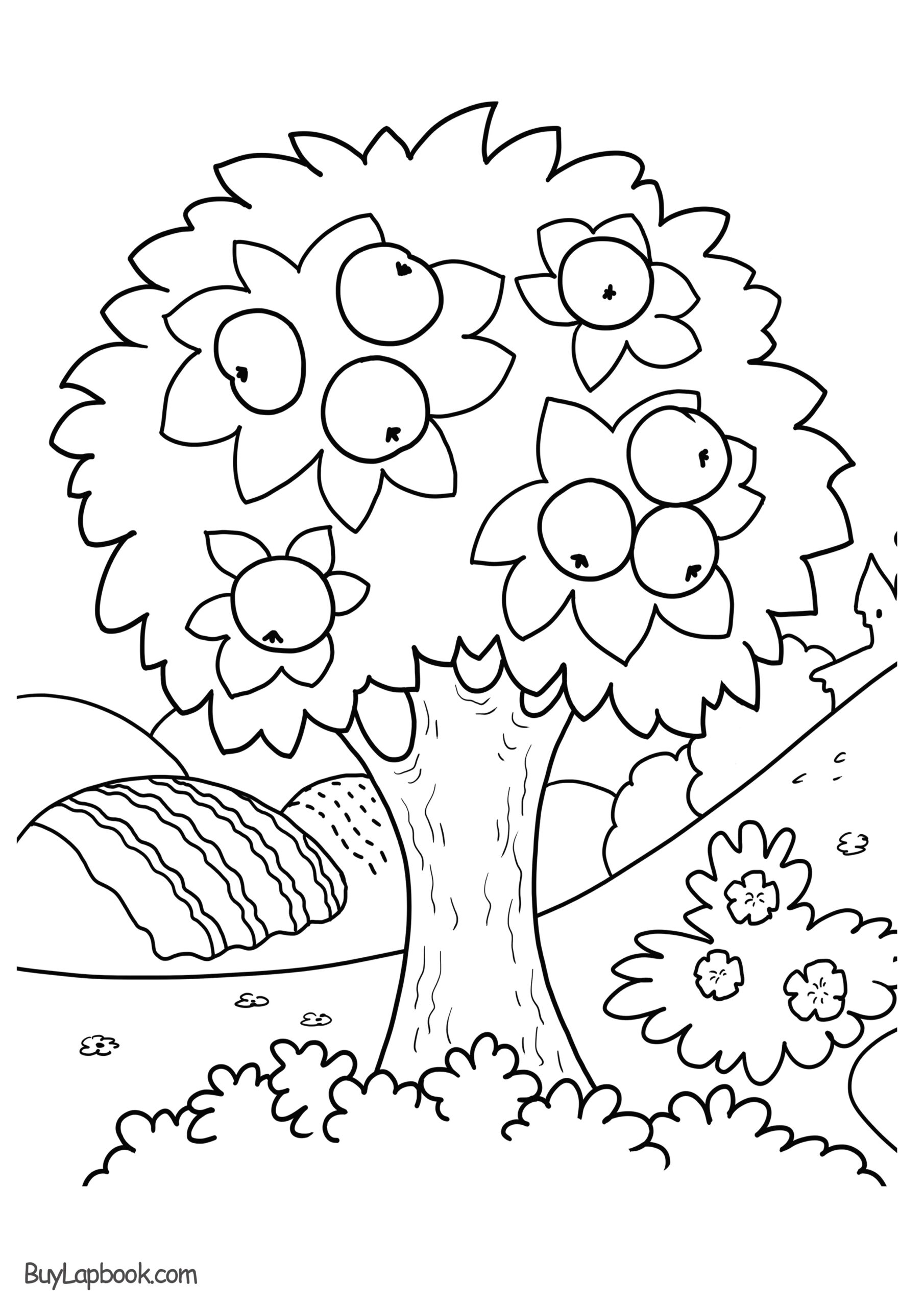 Apple Tree Printable Coloring Pages