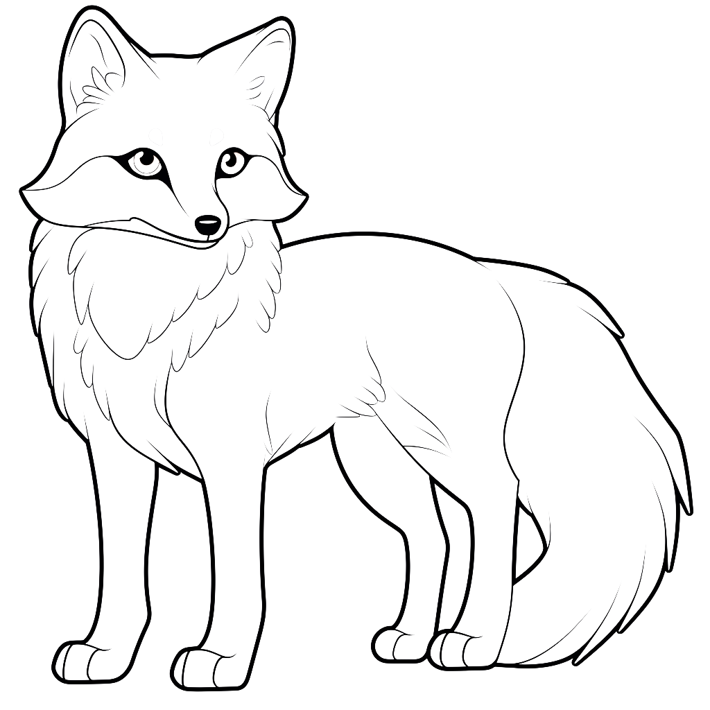 Artic Fox Coloring Page