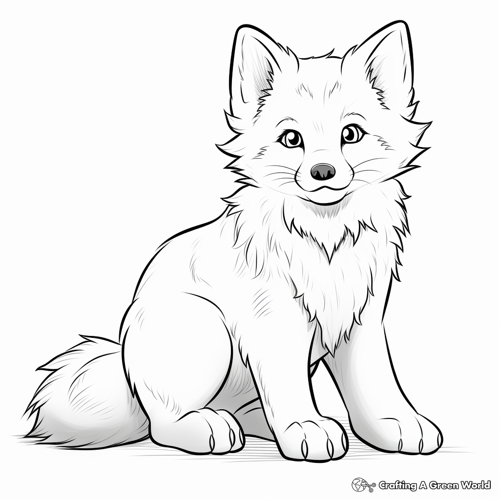 Arctic Fox Coloring Pages Free Printable