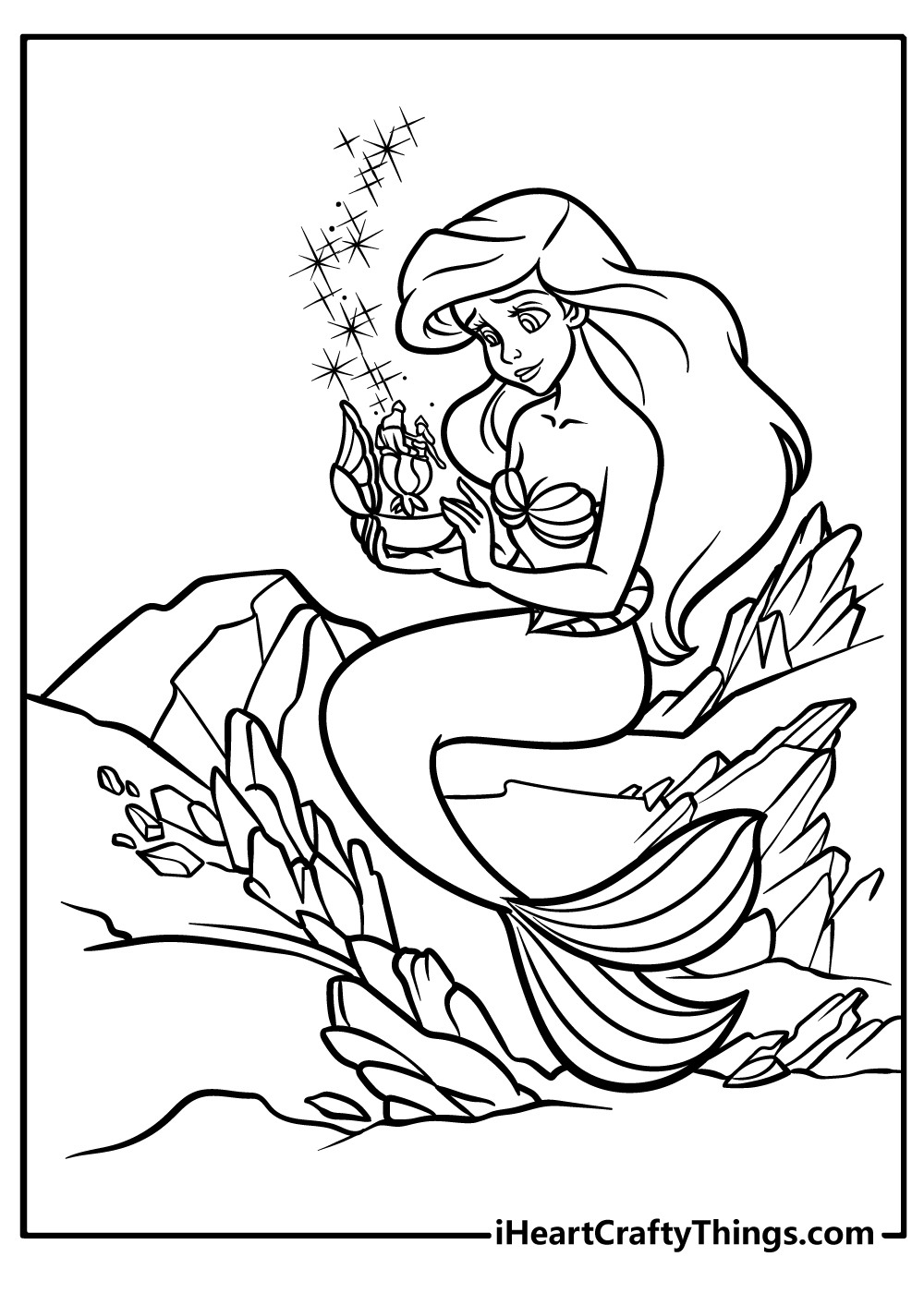 Ariel And Sisters Coloring Pages