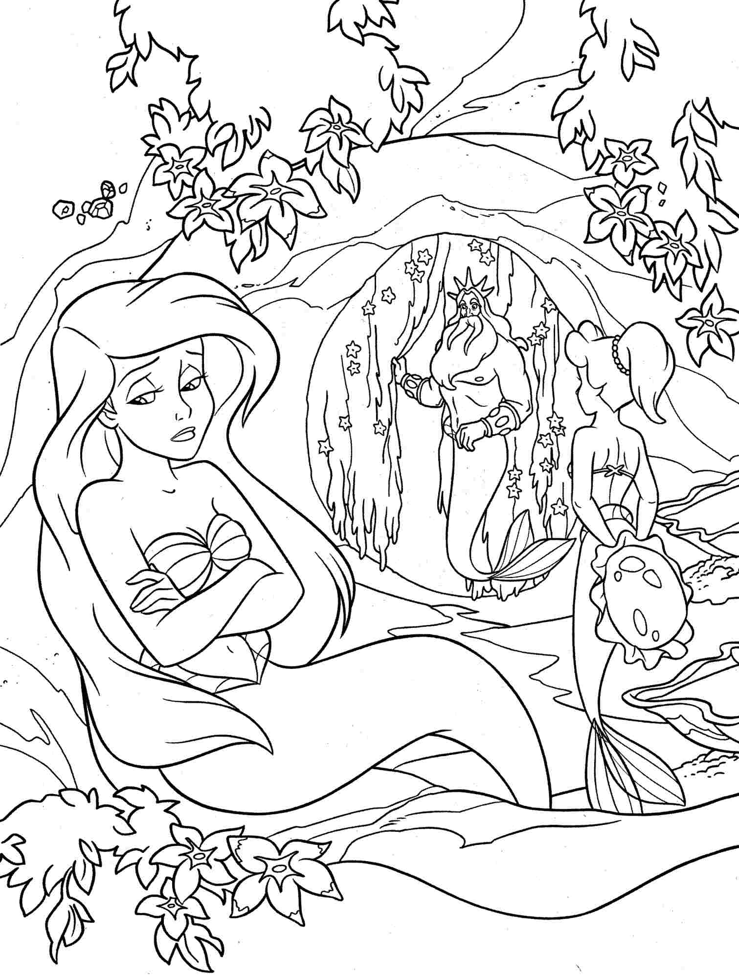 Ariel The Little Mermaid Coloring Pages At GetDrawings Free Download