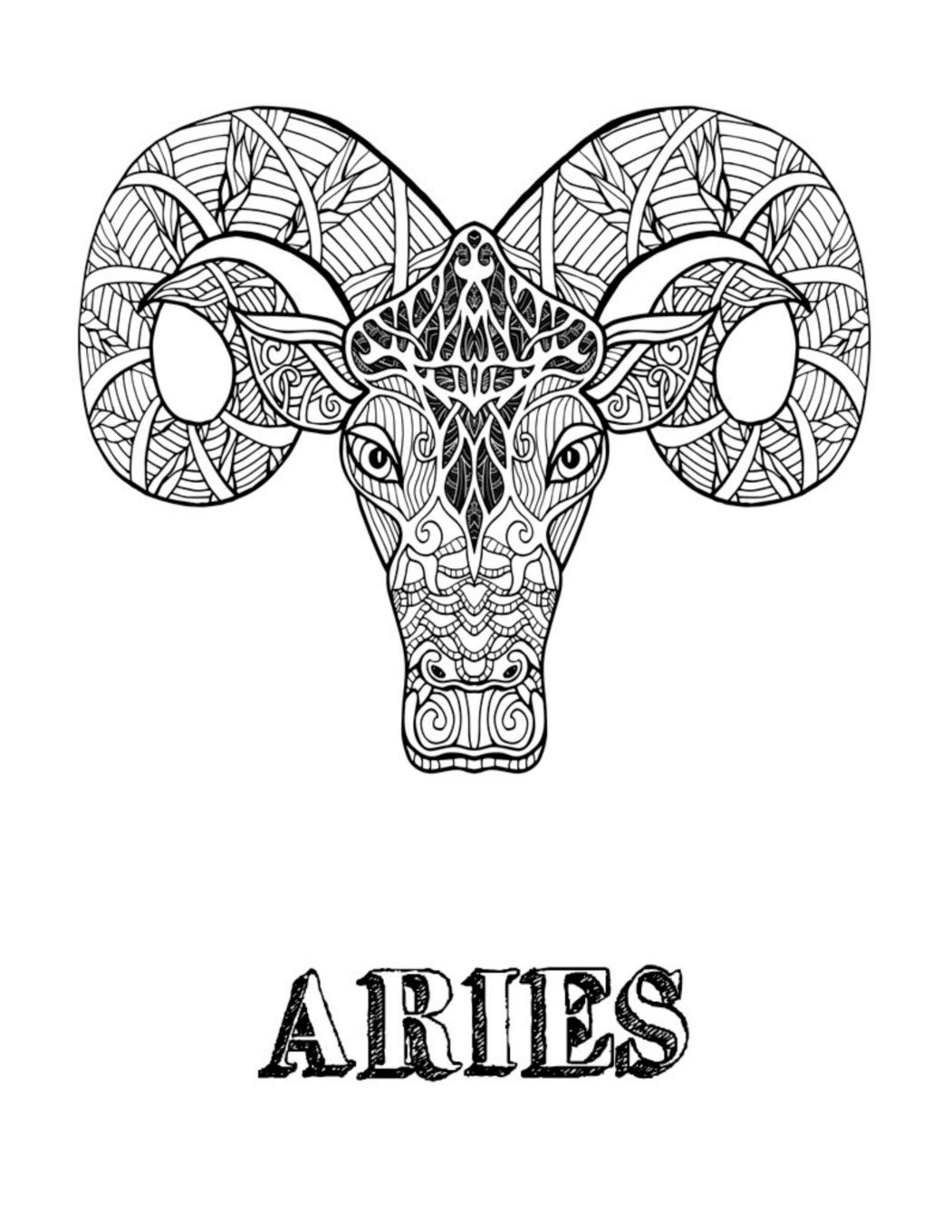 Aries Sign Coloring Pages