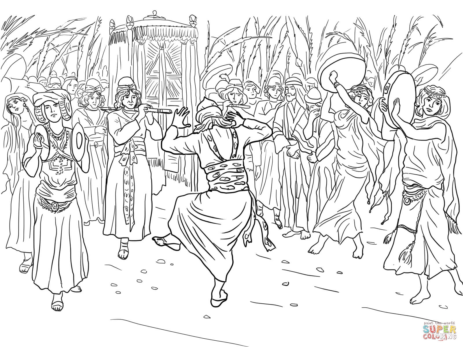 Ark Of The Covenant Coloring Page Coloring Home