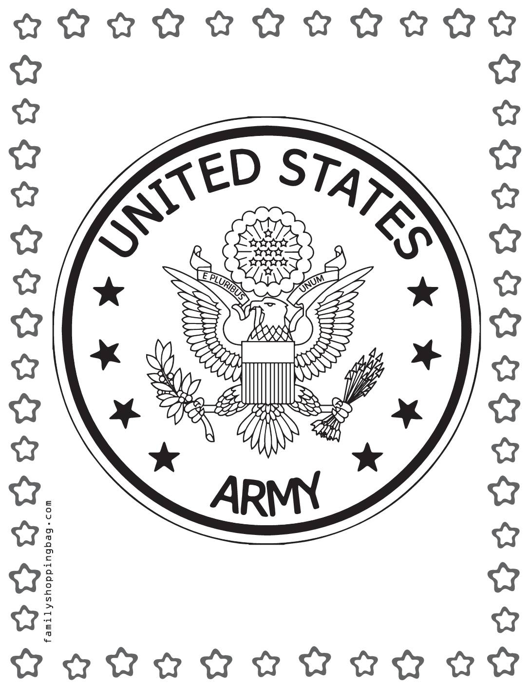 Army Logo Coloring Page