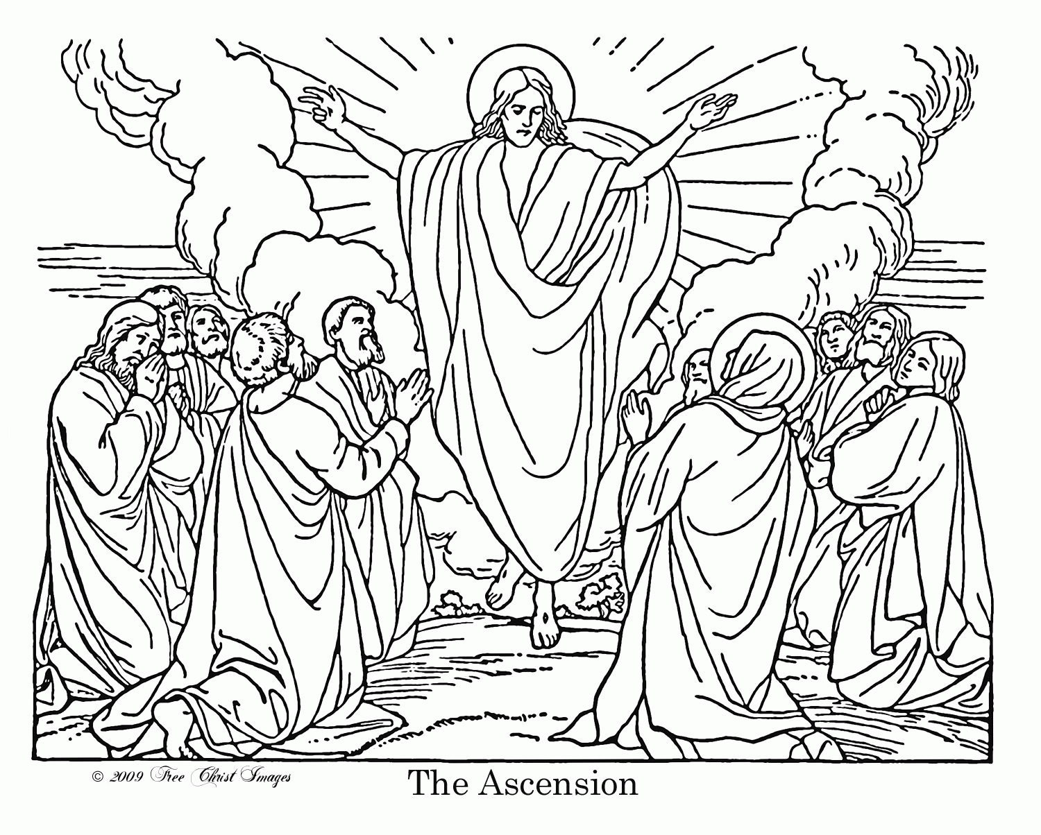 Ascension Coloring Pages