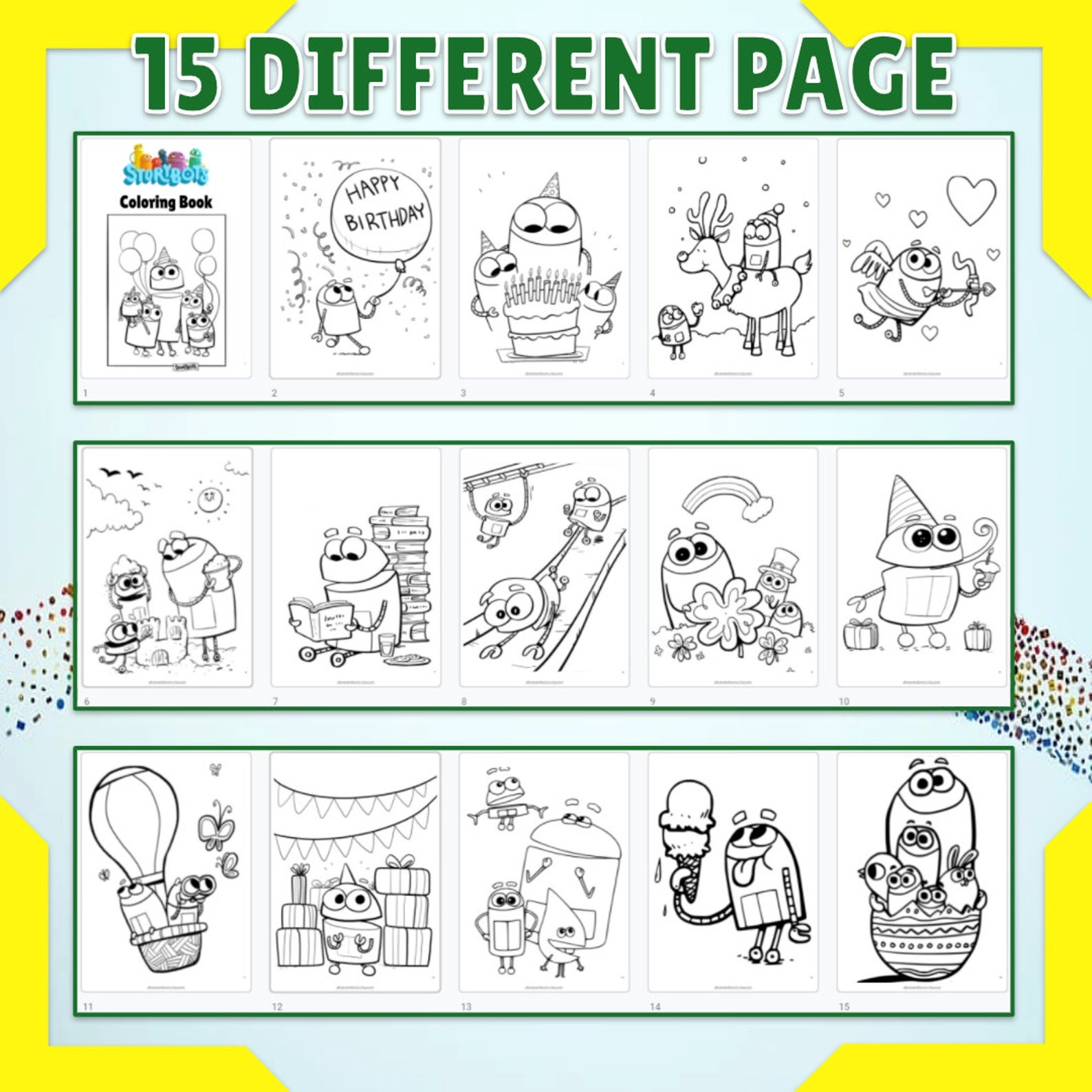 Ask The Storybots Coloring Pages Printable Coloring Book 15 Etsy