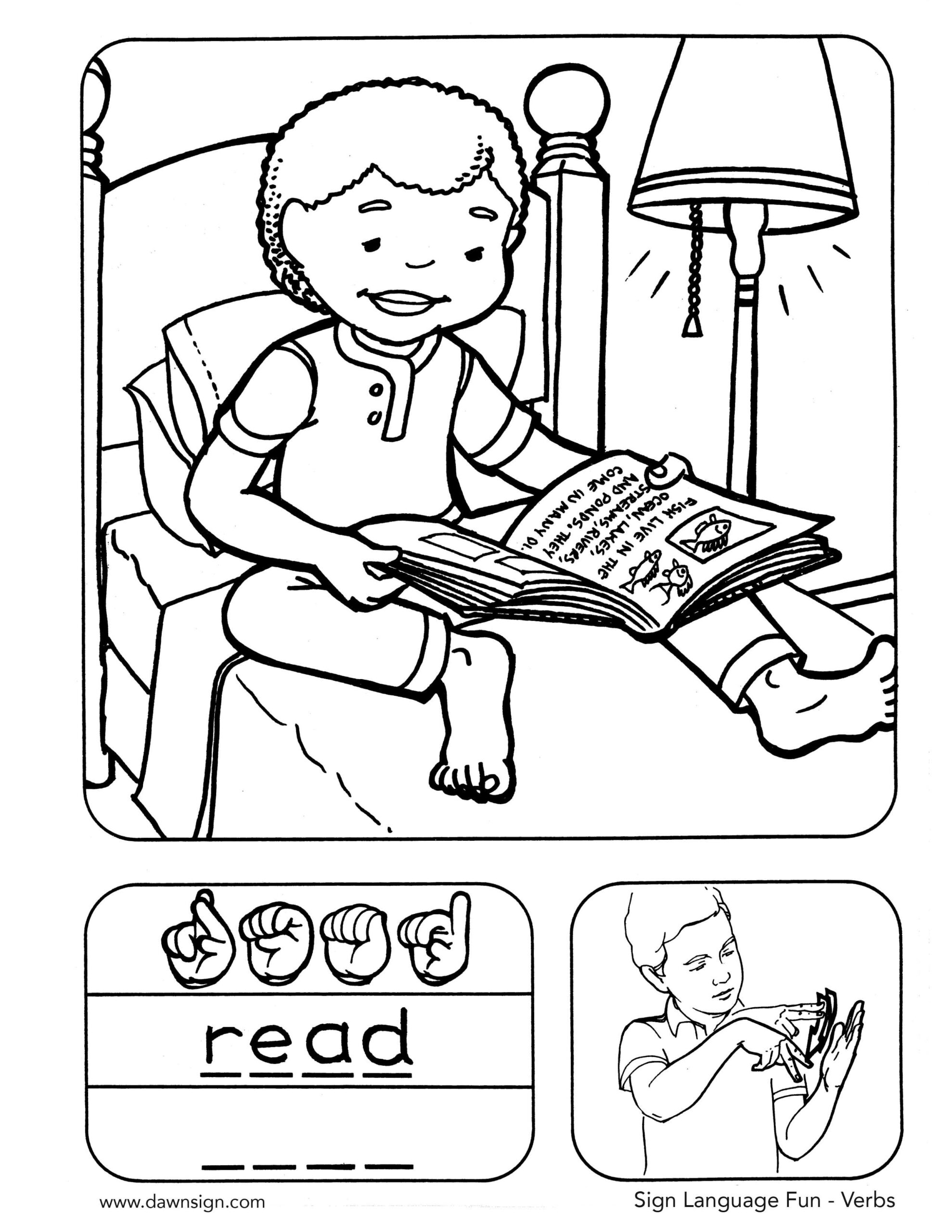 Asl Coloring Pages