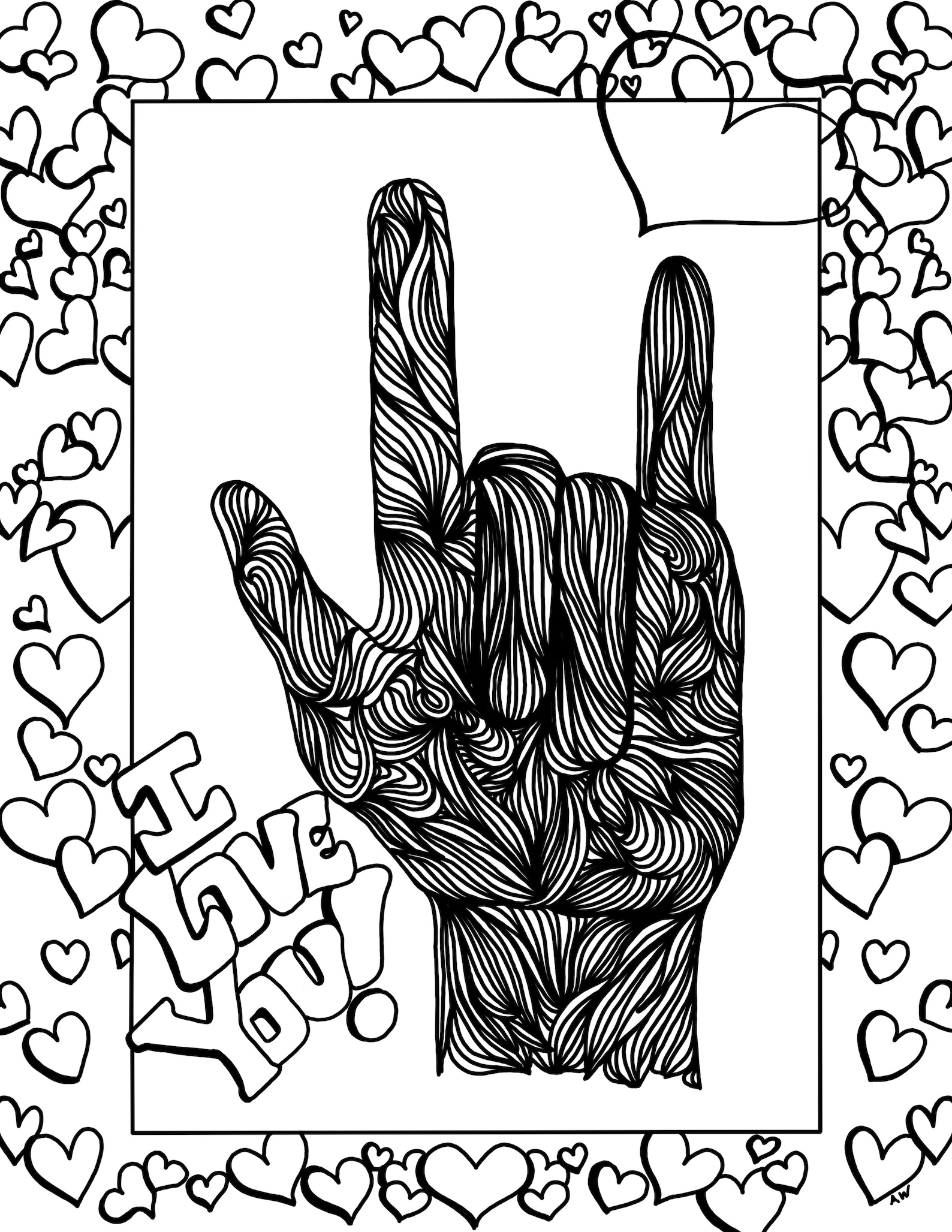 Asl Coloring Pages Coloring Pages