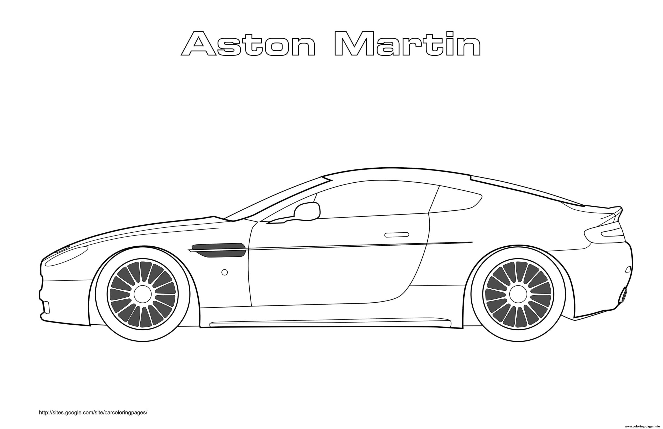 Aston Martin Coloring Page Printable