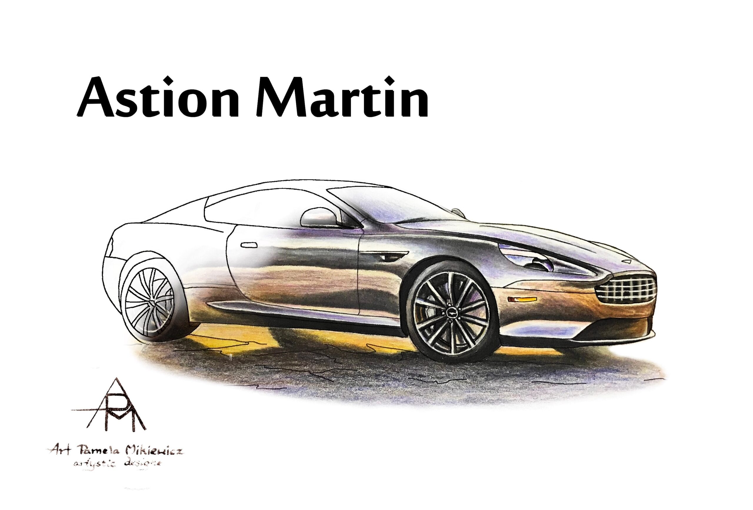 Aston Martin Supercar Coloring Pages